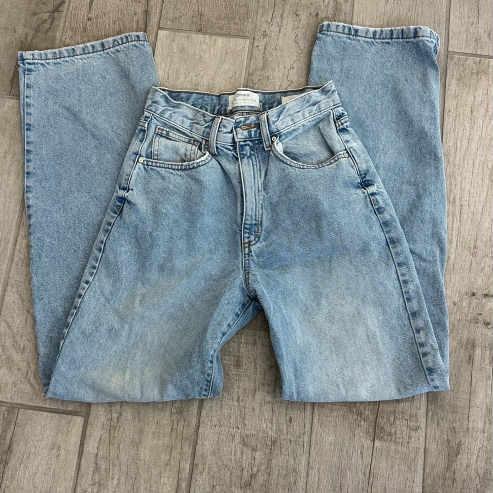 Cotton On Light Blue Denim Loose Straight Jean